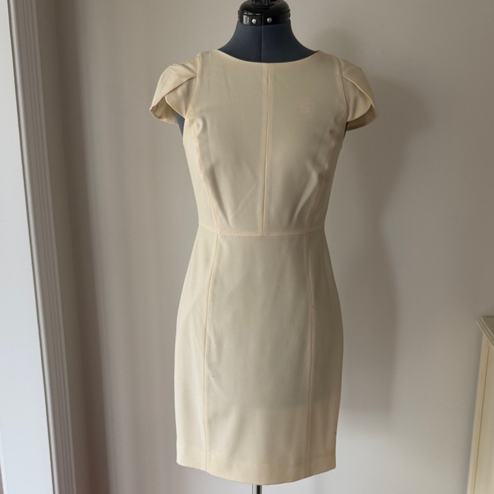 J. Crew Cream Cap Sleeve Mini Dress